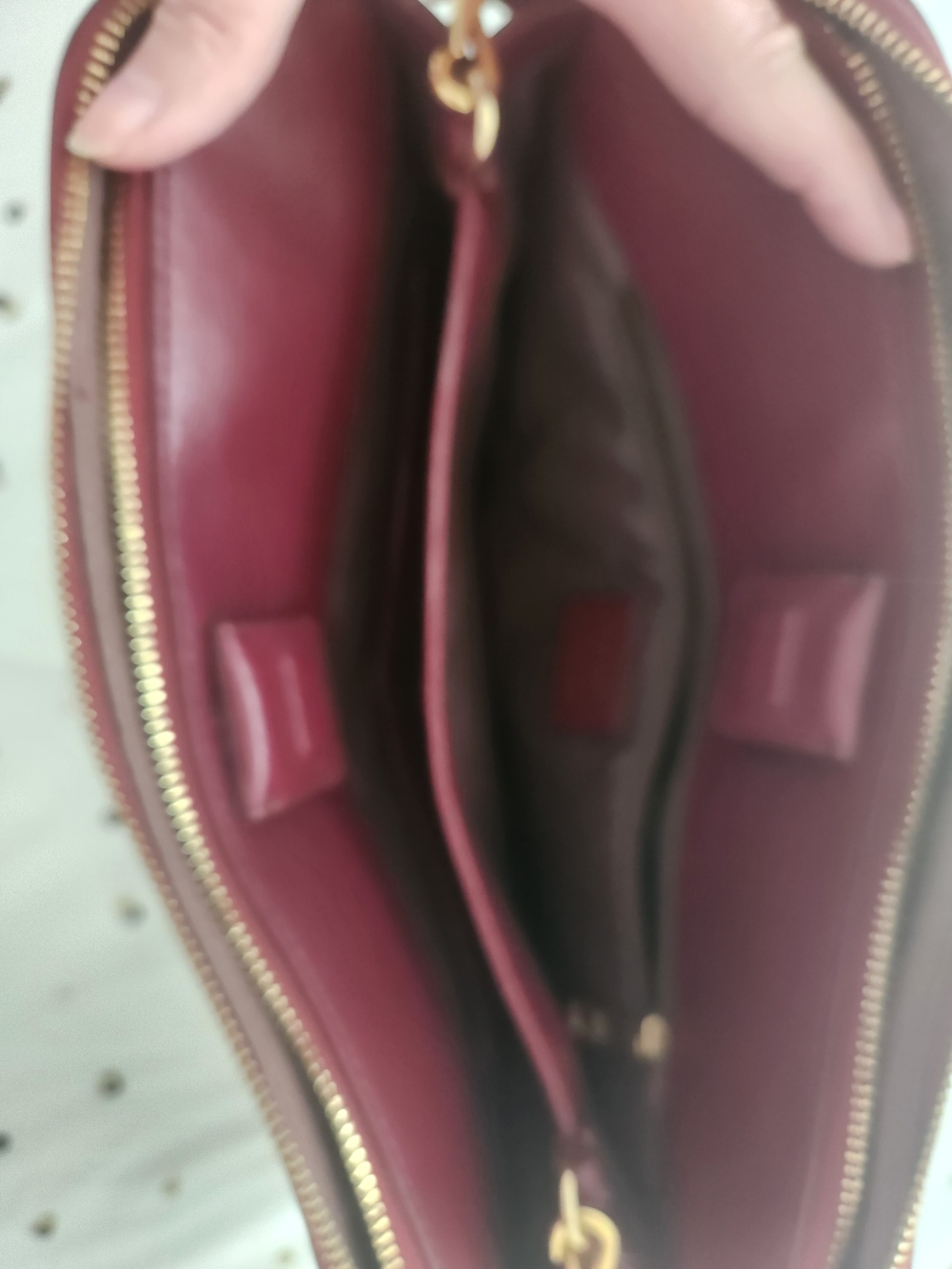 Women's Red Leather Purse - Picture 5 of 5